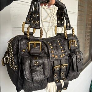 Vintage Betsey Johnson Black Satchel handbag